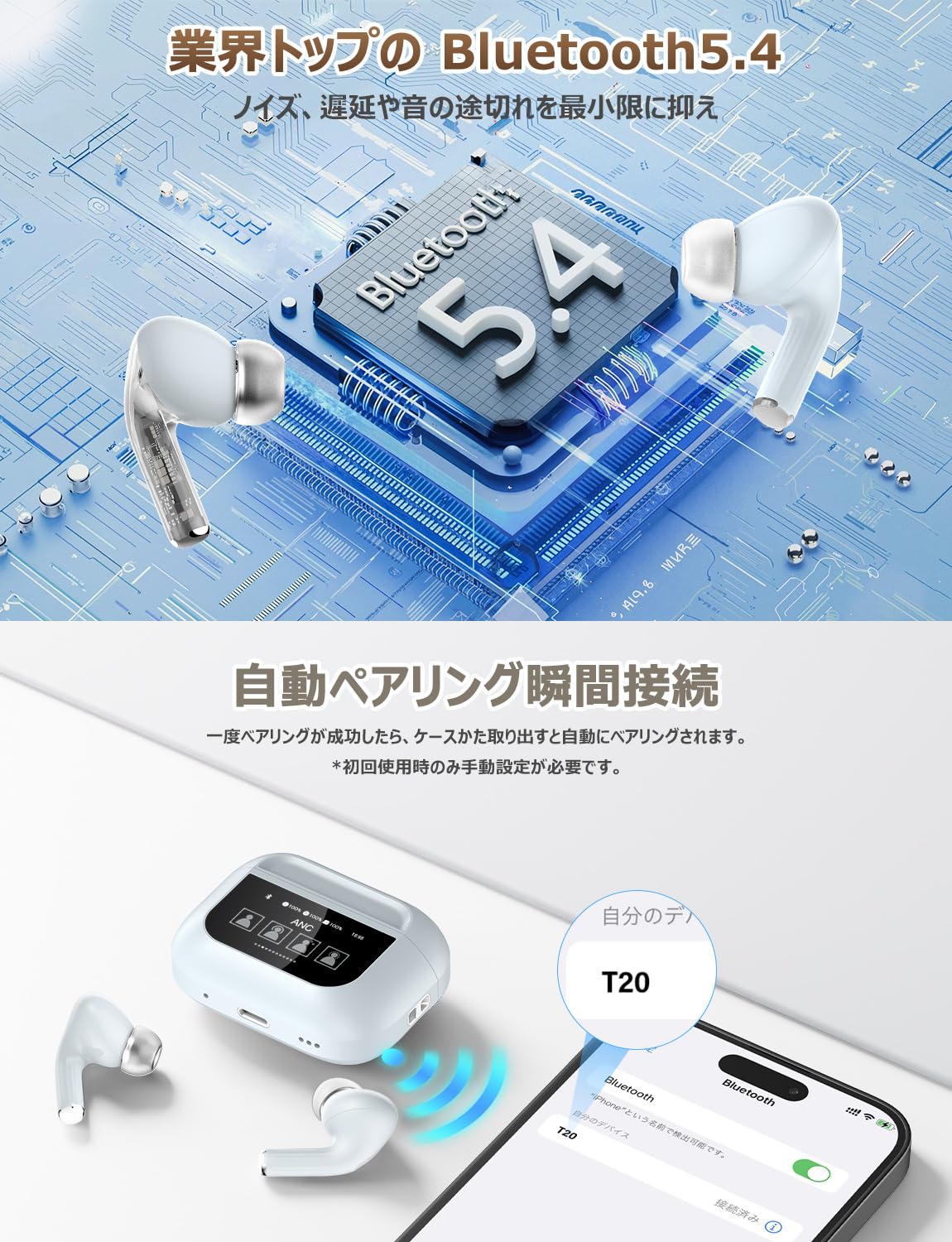 Amazon.co.jp: イヤホン Bluetooth ワイヤレスイヤホン【2026年新登場